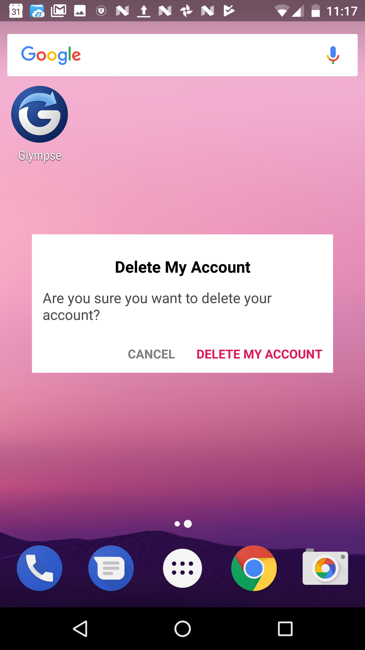 Android: How do I delete my Glympse account? – Glympse Support